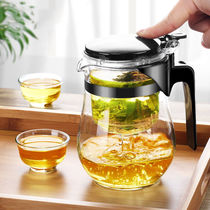 Glass teapot single pot thickened heat-resistant high temperature filter red tea set household boiled water Tea small brewed tea tea set