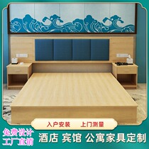 Hotel Furniture Standard Room Full Hotel Special Bed Bed Customized Express Apartment Twin Room Hotel Luggage Rack
