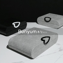 Simple home modern soft decoration box model room cloakroom bedroom storage jewelry box light luxury ornaments