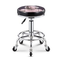 Stool with wheels Universal wheel Household small shampoo with pulley hairdresser chair removable round soft seat