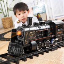 2-8 year old boy Boy Toy Alloy Big Vintage Childrens Toy Train Electric Small Train with Rail car