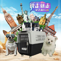 Pet flight box cat dog out portable cat cage small medium and large dog Air check car dog cage
