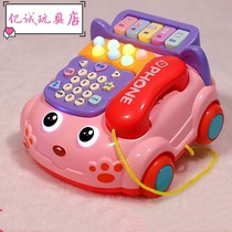  Childrens toy simulation telephone landline baby puzzle music early education 0-1-3 years old boys and girls 9 months baby