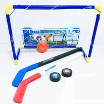 Ice hockey stick Childrens dry land stick Adult roller skating youth wooden toy 4-piece set Kindergarten early education set