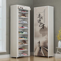 Multi-layer simple shoe shelf shoe cabinet dust-proof belt cover storage rack can be freely disassembled shoe cabinet student dormitory steel pipe