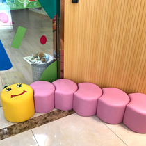 Customized painting room Library piano Hall kindergarten school Software round creative shaped leisure sofa stool