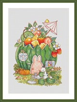 Orangnal Chuangxin original design cross stitch kit dimensional Bear rabbit house series-watermelon