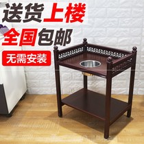  Lingwei coffee table Wooden machine table side coffee table Tea stand Tea stool Tea chess and card room Tea hookah ashtray Mahjong