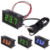 12V electronic temperature counting display thermometer digital thermometer fish tank refrigerator water temperature gauge thermometers with water resistance