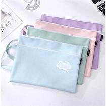 Korean fashion A4 waterproof file bag student portable test paper zipper bag pregnant woman maternity inspection data certificate storage bag
