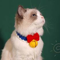 Cat collar hand-woven wool pet scarf bow collar bib puppy cute birthday decorations
