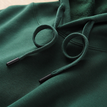 Olive Green dark green 400g heavyweight plus velvet hoodie male graphite green loose outer pair coat coat women