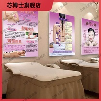 Beauty salon decorative painting health Hall poster publicity hanging painting beauty Health Club spa advertising stickers wall mural