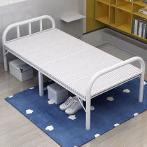 Iron bed household single folding bed portable office adult lunch break economic rental home escort bed