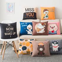 Guangzhou square small floral multicolor square pillow single modern bag nap pillow pillow cover without core square