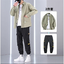 Youth casual suit men Korean version of the trend handsome 2020 new autumn with clothes spirit guy summer clothes