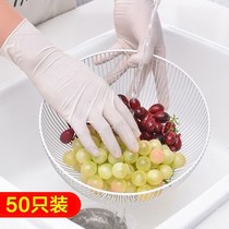 pvc gloves 50 washes women housework kitchen durable laundry stickers waterproof latex thick cooking gloves
