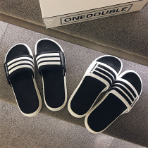 Tide card 2022 Summer money outside wearing a soft bottom lined beach shoe Mens Korean version Couple non-slip outdoor slippers