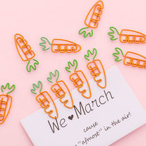 Paper clip cute girl heart cartoon color Creative carrot metal memo clip pin student stationery bookmarks