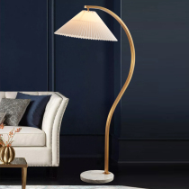 Nordic American simple fishing lamp Living room sofa side bedroom bedside remote control creative net Red vertical floor lamp