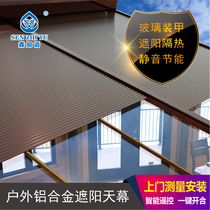 Sen Zhiwen Sunshine Room Sunshade Top Electric Roller Blinder Outdoor Aluminum Alloy Skyscreen Insulation Glass Roof Sunshine Room