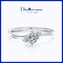 Mariley 18K gold diamond ring ladies set 30 diamond ring engagement marriage ring real diamond twist arm