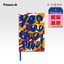 "Prince Cat" Diary Checkbook A5 Notepad we are love Hard Skin Can Spread Thickened Paper College Students American Retro Stationery Work Love Handbook Grid Notebook