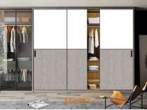 Wardrobe sliding door sliding door custom clothes shop door modern simple light luxury wind wear-resistant pulley door cloakroom partition