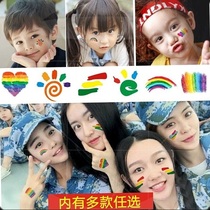 Face print pattern face stickers women Net Red jewelry face stickers face stickers fashion cute personality decoration face