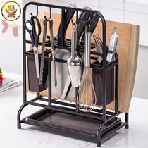 Stainless steel knife holder kitchen supplies rack household book multifunctional chopstick cage chopping board vegetable knife storage rack