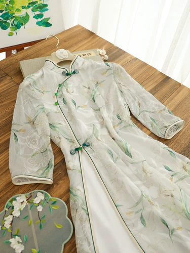 Осеннее ципао, элитное платье, 2023 года, городской стиль