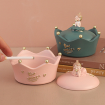 ins light and luxurious with cover ashtrays cute teenage creative personality trendy anti-fly ash living room home containing pendulum