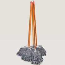  Old-fashioned mop household ordinary cotton cloth row mop wooden pole mop dust push large steel head reinforced absorbent mop
