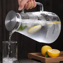 Household cold water bottle glass heat-resistant high temperature cold white water cup tie pot explosion-proof large capacity water bottle Japanese cold teapot
