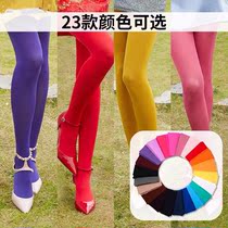 Colored stockings 5 bars candy-colored pantyhose spring and autumn womens book Japanese sexy light leg artifact stockings