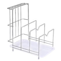 Kitchen pot cover rack Stainless steel chopping board chopping board storage rack Multi-function storage cutting board rack Knife insert knife rack supplies