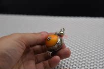 Fancijing antiques collection Old Qing Dynasty old beeswax wrapped Silver old pendant necklace antique pendant old pendant