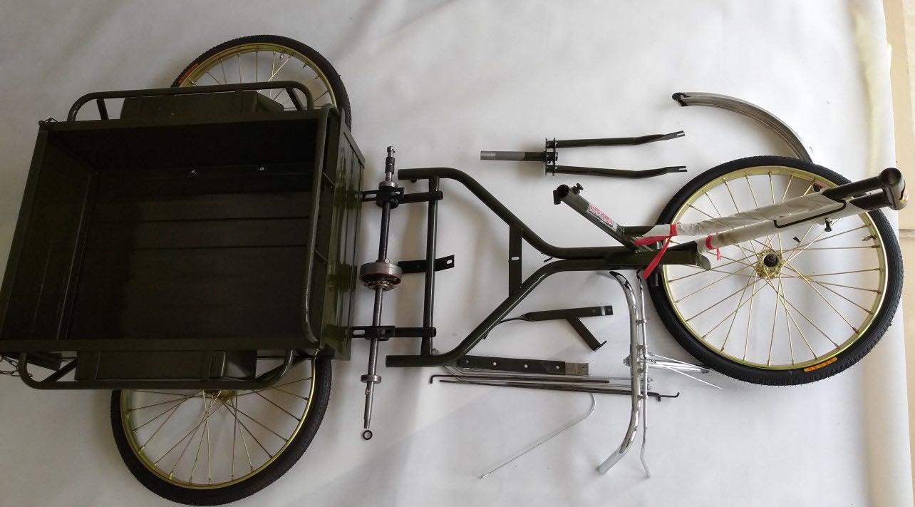 Load 9a tricycle manpower 26-500 pounds thickened frame rim Pedal tricycle Pull cargo tricycle