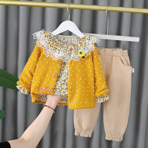 Female Baby Suit Spring Autumn Ocean Trendy Children Clothes Spring Baby Three Sets Fashion One-year-old Girl Spring Clothing