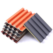 Light luxury wind TV background wall Ecological wood high slot Great Wall board Wood plastic net red grille 150 high Great Wall