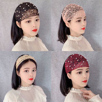 Bag turban sweet wide-brimmed hairpin hairband female wild girl simple out-of-office headband mesh hairband forest temperament