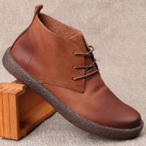 Martin boots mens winter 2022 new Korean version of the trend all-match casual leather shoes mens British soft-soled soft leather mens shoes