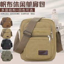New mens bag Canvas Single Shoulder Bag Men Skew Satchel Bag bag Backpack Casual Satchel Bag briefcase briefcase