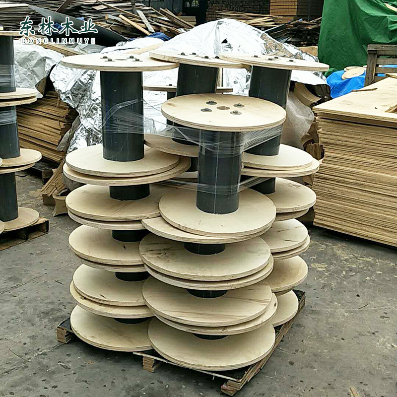 Cable wooden shaft Cable tray Custom plywood Cable tray I-wheel Wire wooden shaft