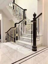 High-end light luxury simple stair handrail guardrail aluminum art railing indoor household aluminum alloy column European Villa
