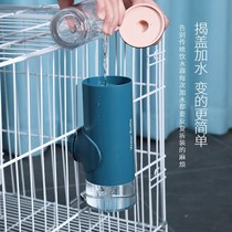 Nordic style simple creative multifunctional dog drinking fountain non-wet mouth hanging cage pet drinking water supplies large capacity