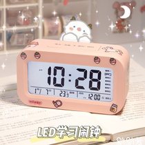 ins alarm clock for students with quiet female net red simple dormitory rechargeable luminous digital small alarm smart clock table