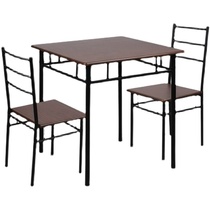 Artiss 70cm Metal Simple Table 2 Catering Chairs Set Local Australia