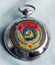 Ruyitang former Soviet Union small three-needle October commemorative pocket watch