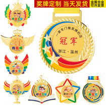 Metal medals custom competition gold silver and bronze medals custom football basketball listing badminton martial arts trophy production